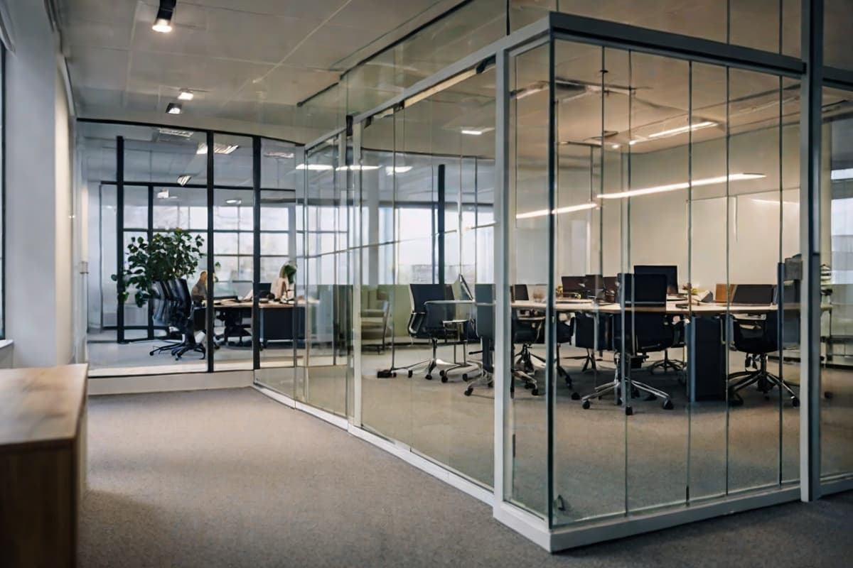Modern business office workspace
