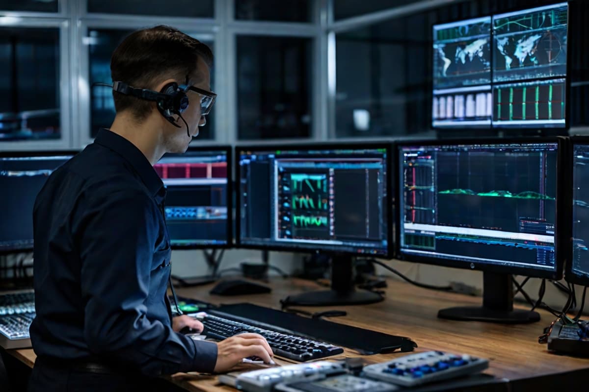 Cloud engineer at workstation